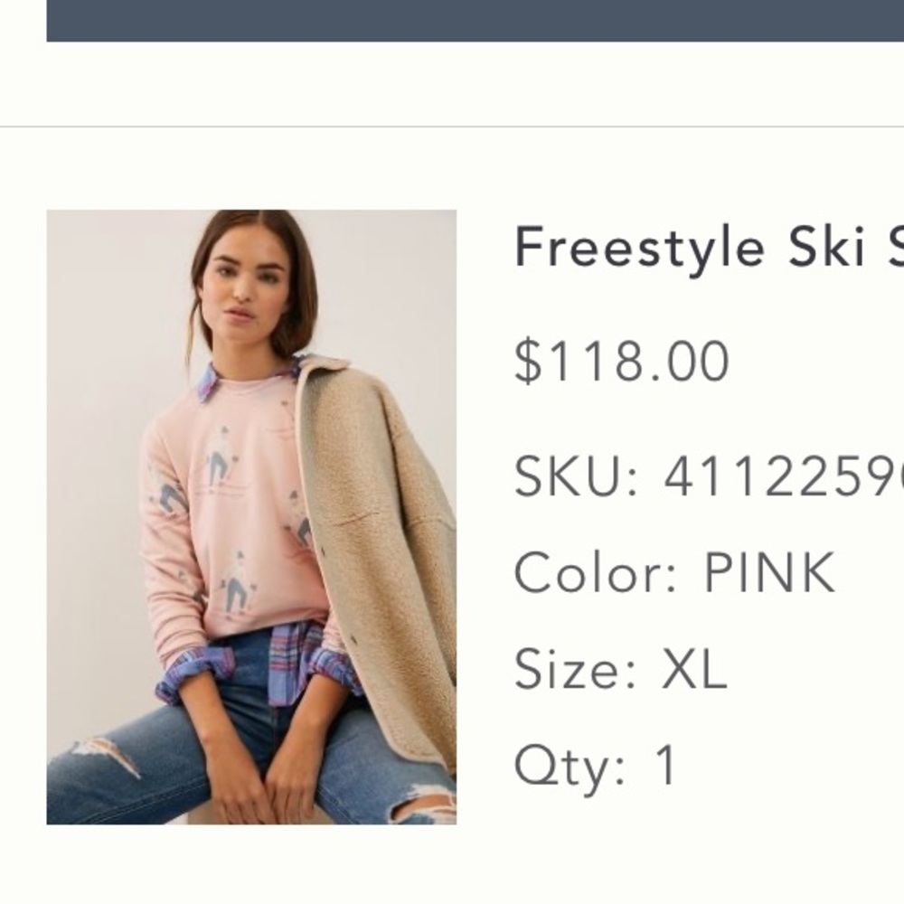 Anthropologie Freestyle Ski Sweatshirt